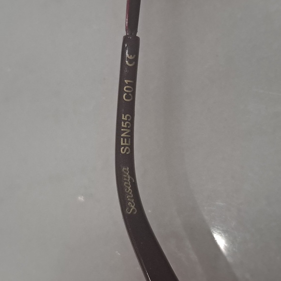 NWT RX-ABLE SENSAYA Stainless Steel Burgundy eyeglass frames SEN55 - Picture 7 of 9